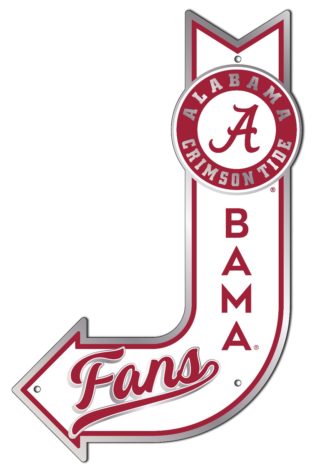 Hangtime University of Alabama – Alabama Crimson Tide 17.5 x 11.5 J Arrow Sign