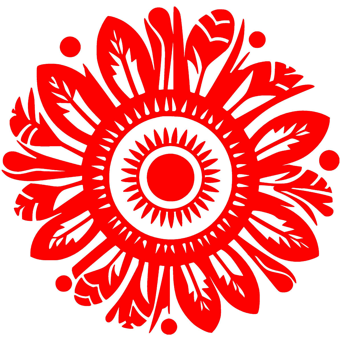 Hippie Feather Flower Two Pack 5″ Vinyl Decal Car Truck Window Wall Door Mirror