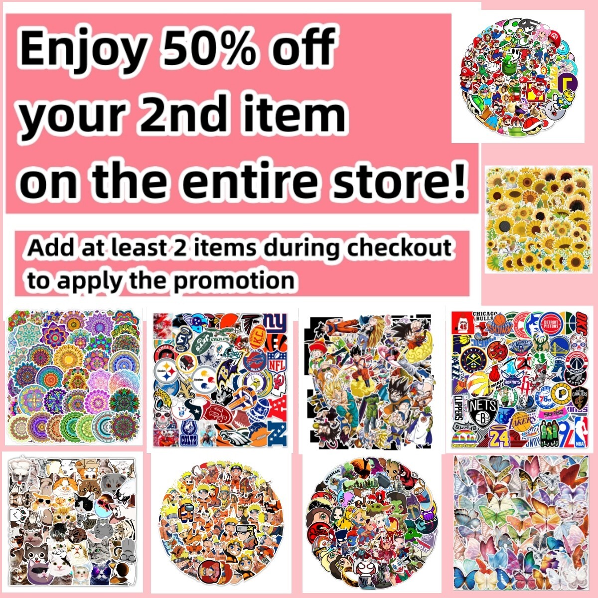 50 Pcs Stickers Hockey NHL Teams LOGO Fridge Luggage Skateboard Car Laptop Vinyl