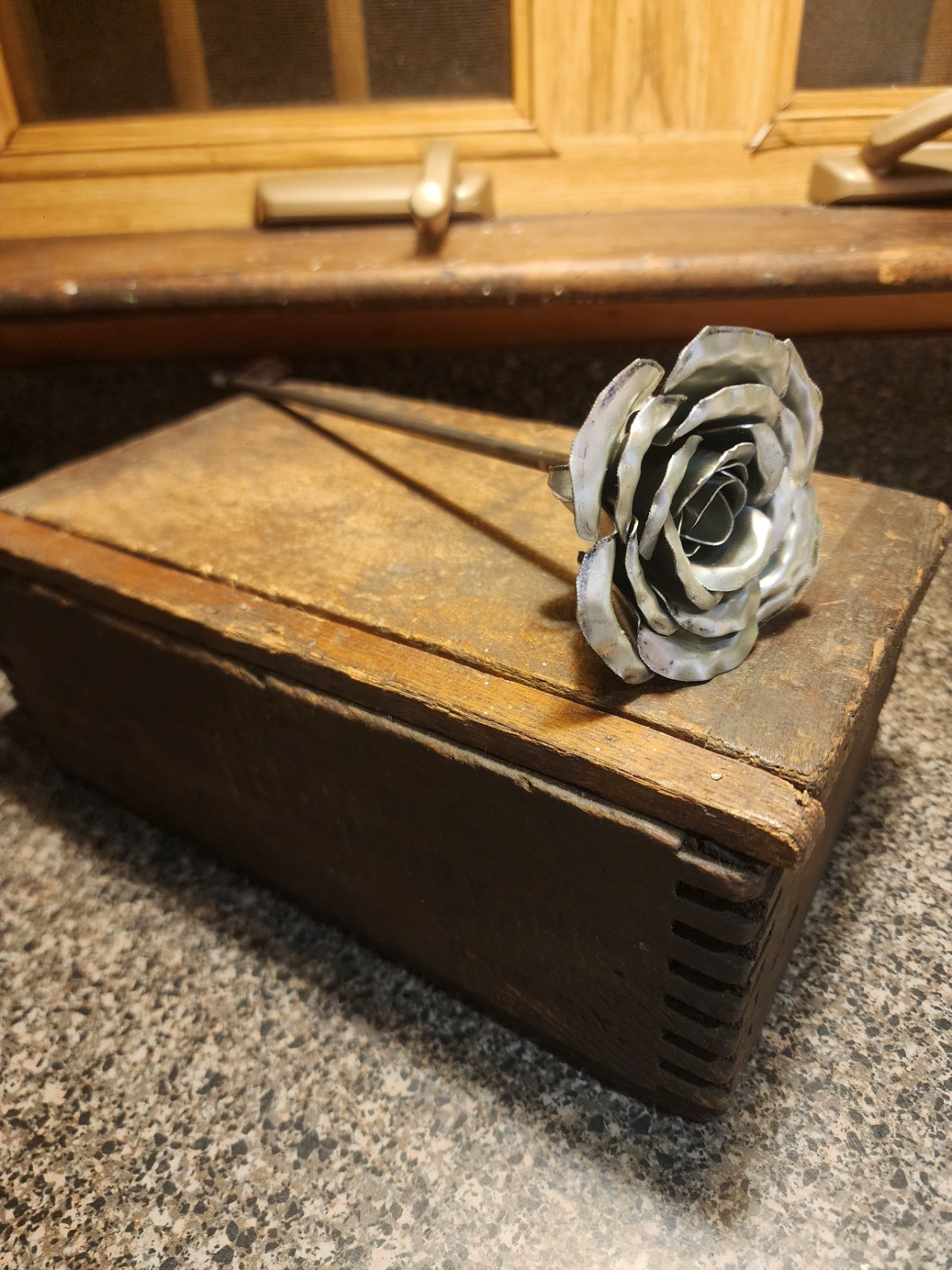 Hand Crafted Welded, Metal Vintage Forever Rose 🌹 Anniversary