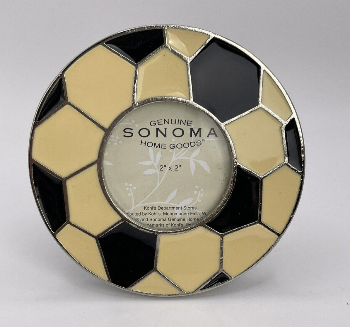 Sonoma Home Goods 1.5″x1.5″ Enamel Soccer Ball Picture Frame