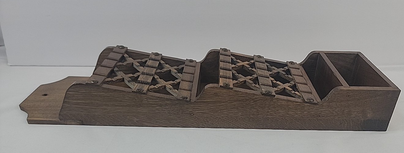 VTG Pat Yoshikawa Hand Carved Wood Wall Mount Mail Organizer 20″