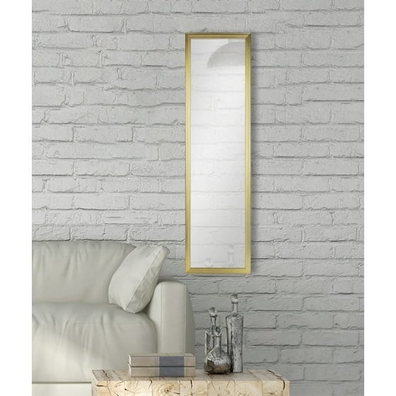 Mainstays 13×49 Gold Rectangle Large Wall Mirror for Bathroom or Living Room