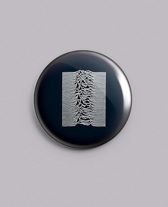 Joy Division – 1.25″ Pin, Button, Badge – Unknown Pleasures – FREE Shipping