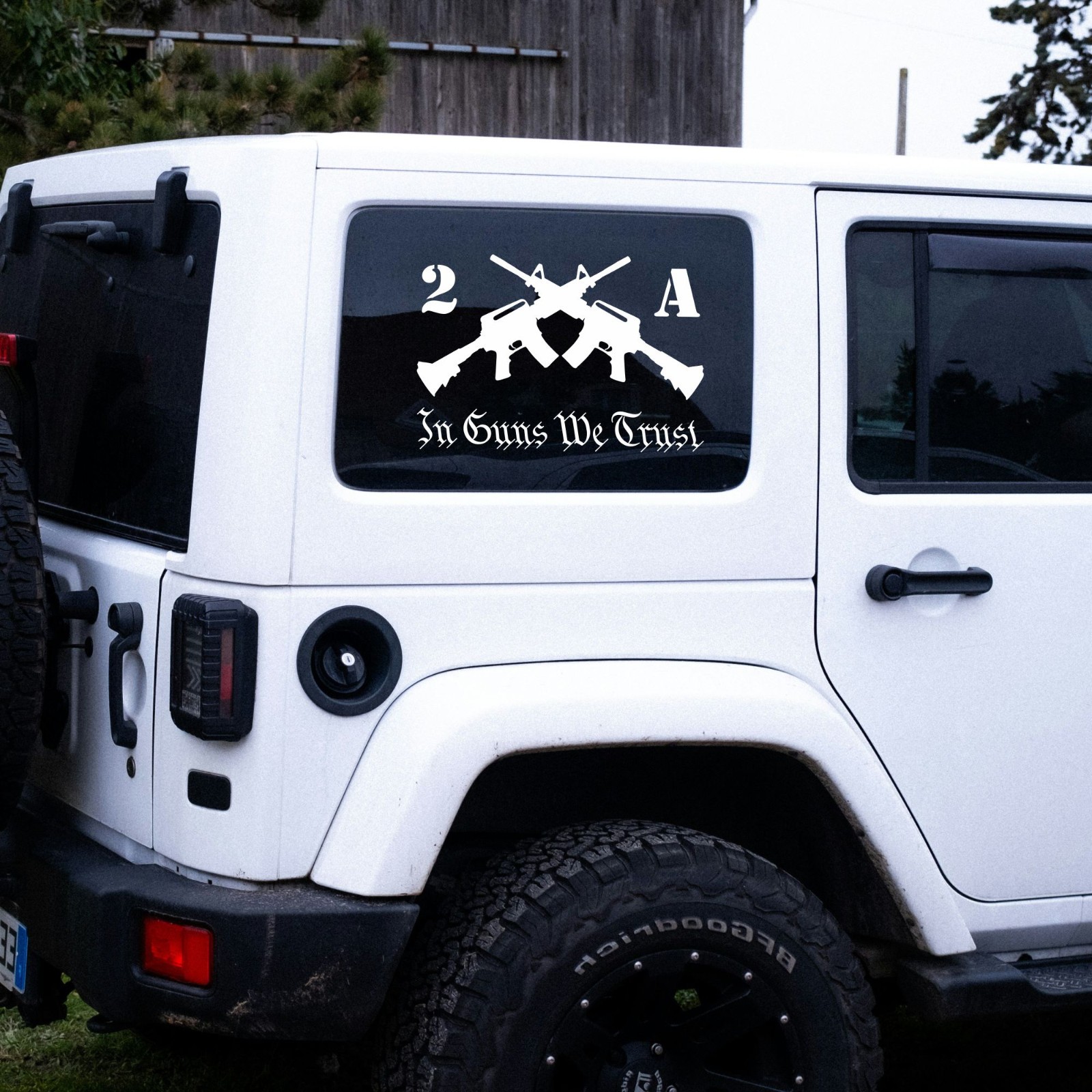 2A 2nd Amendment Decal Second Amendment Patriotic Sticker Car Truck Window Wall