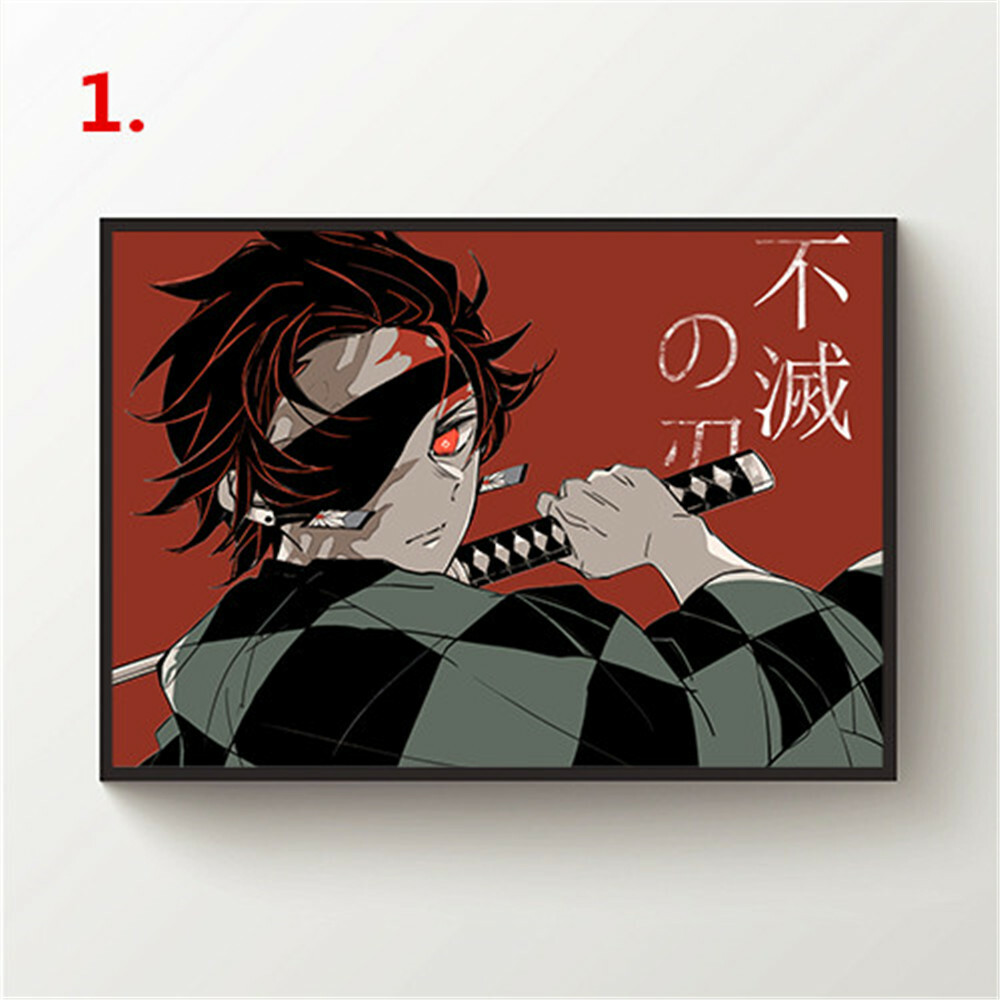 Demon Slayer Kimetsu No Yaiba Poster Picture Bar Shop Door Wall Decor
