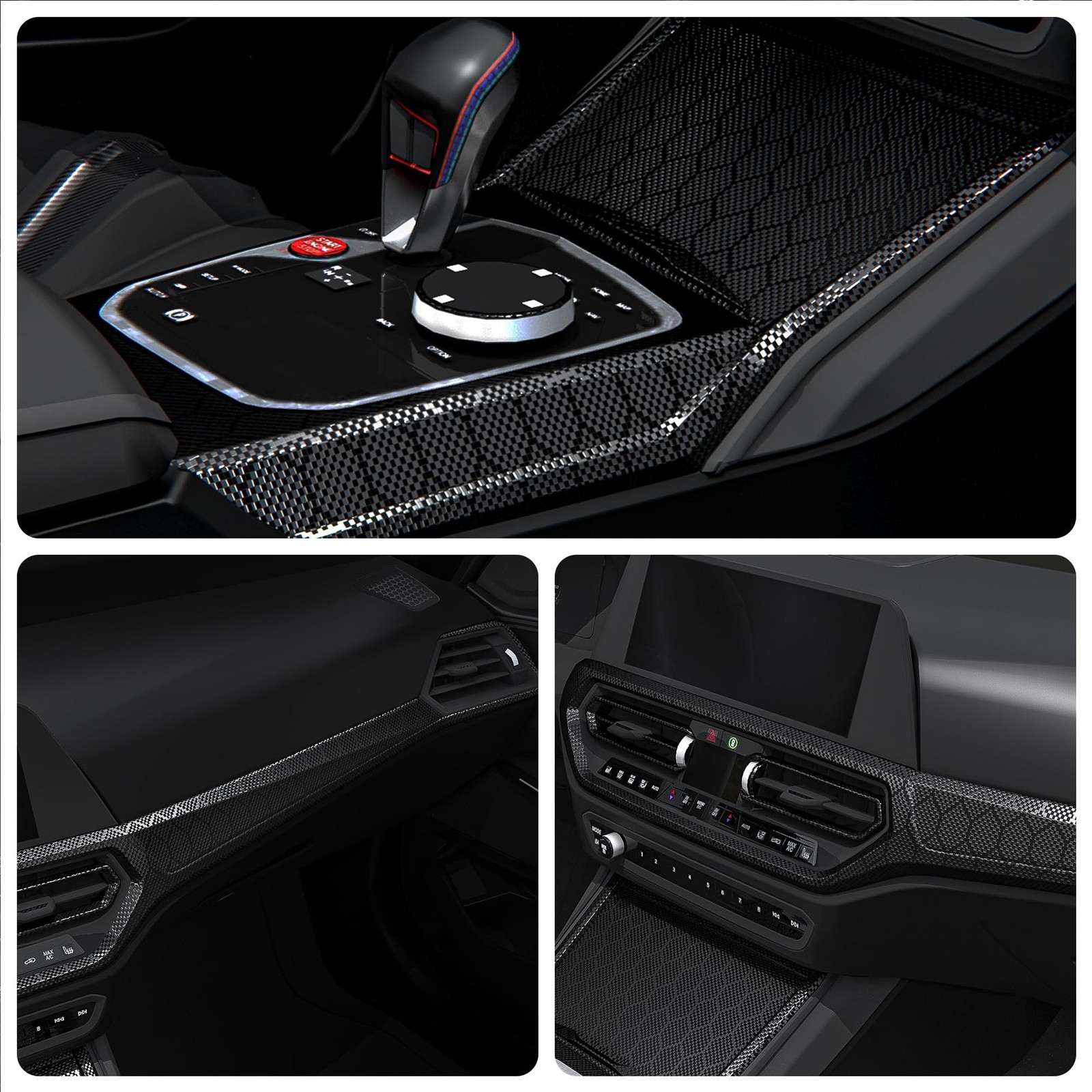 Lypumso Honeycomb Carbon Fiber Vinyl Wrap, Hex Pattern Vinyl Car Wrap with Ai…