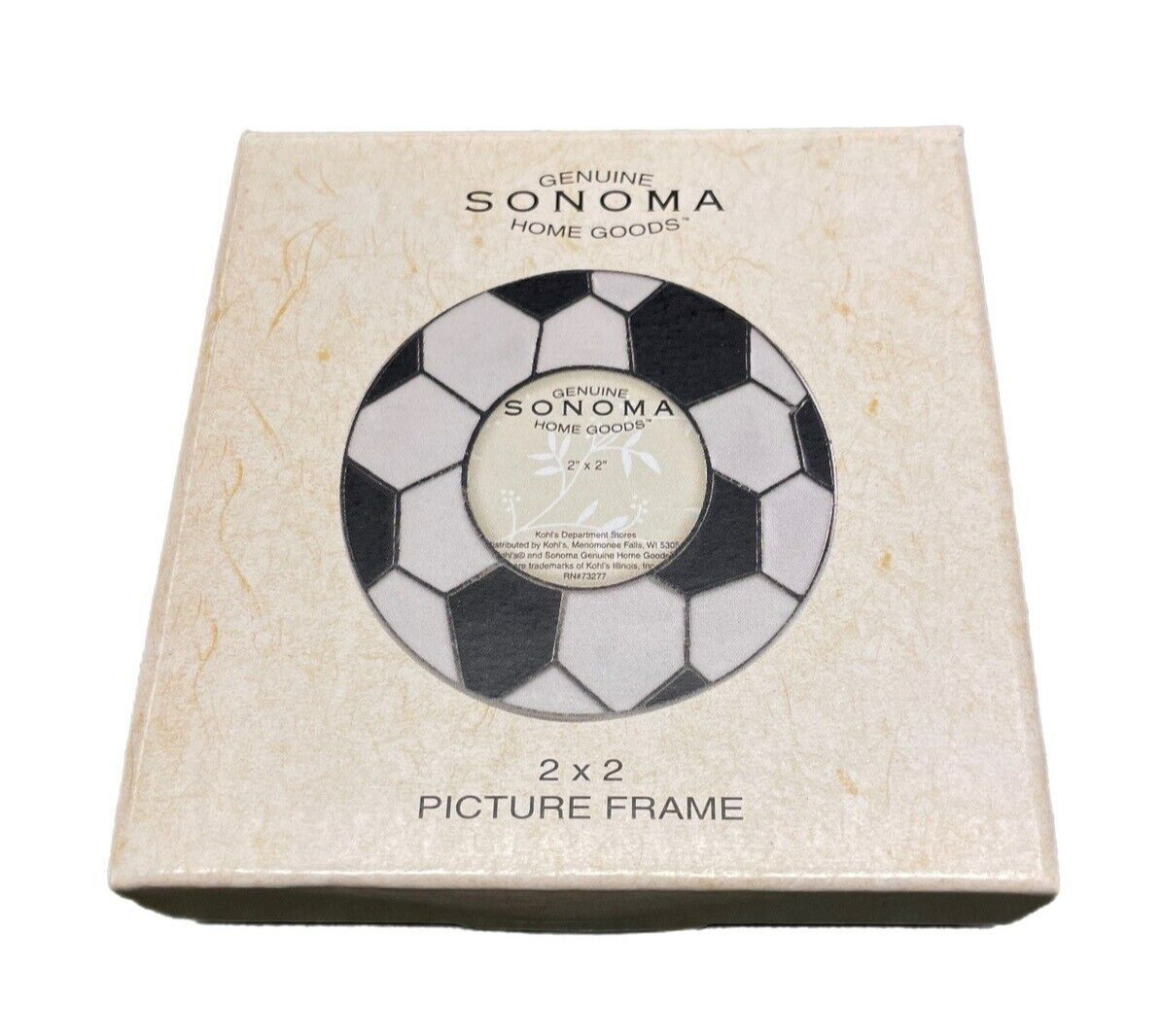 Sonoma Home Goods 1.5″x1.5″ Enamel Soccer Ball Picture Frame