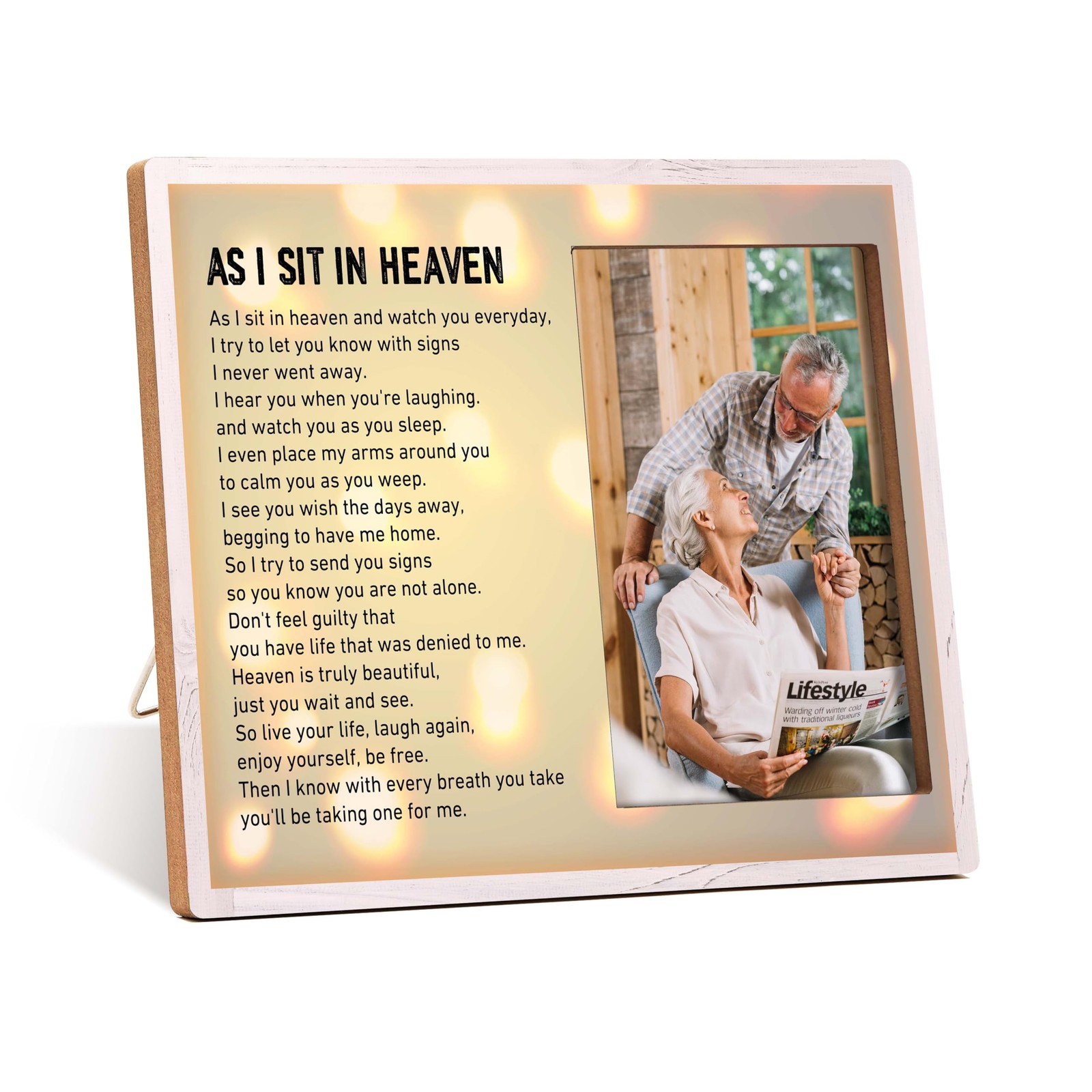 Memorial Photo Frame – As I Sit In Heaven Sympathy Condolence Gift Picture Fr…