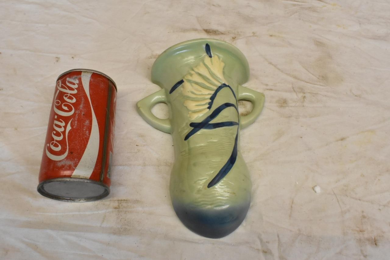 Roseville Wall Pocket Vase #1296 8” In good condition