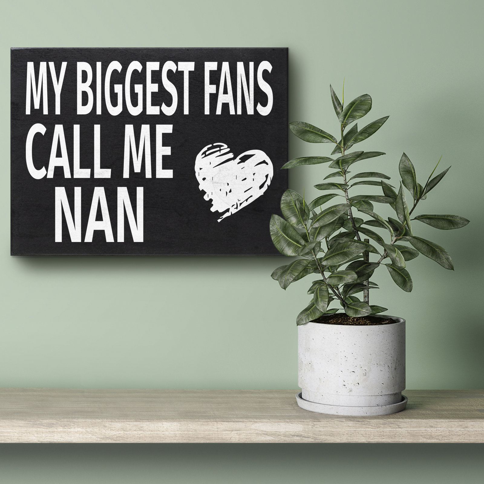JennyGems Nan Gifts, My Biggest Fans Call Me Nan Sign, Birthday Gifts for Nan