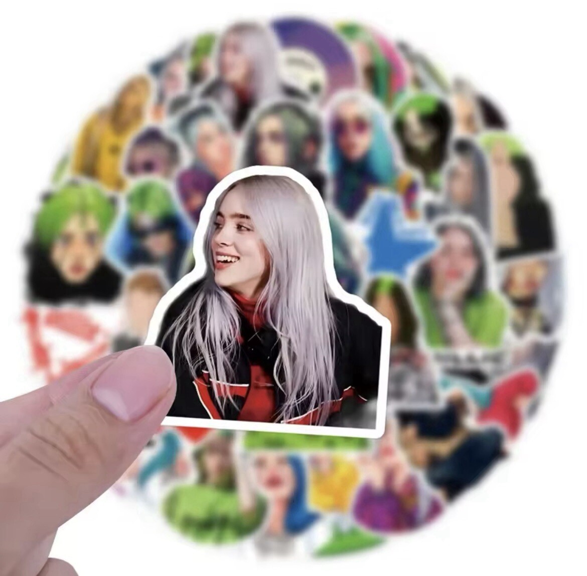 Billie Eilish Stickers 50pk Billie Random Mix Stickers Eilish Funny Cool Sticker
