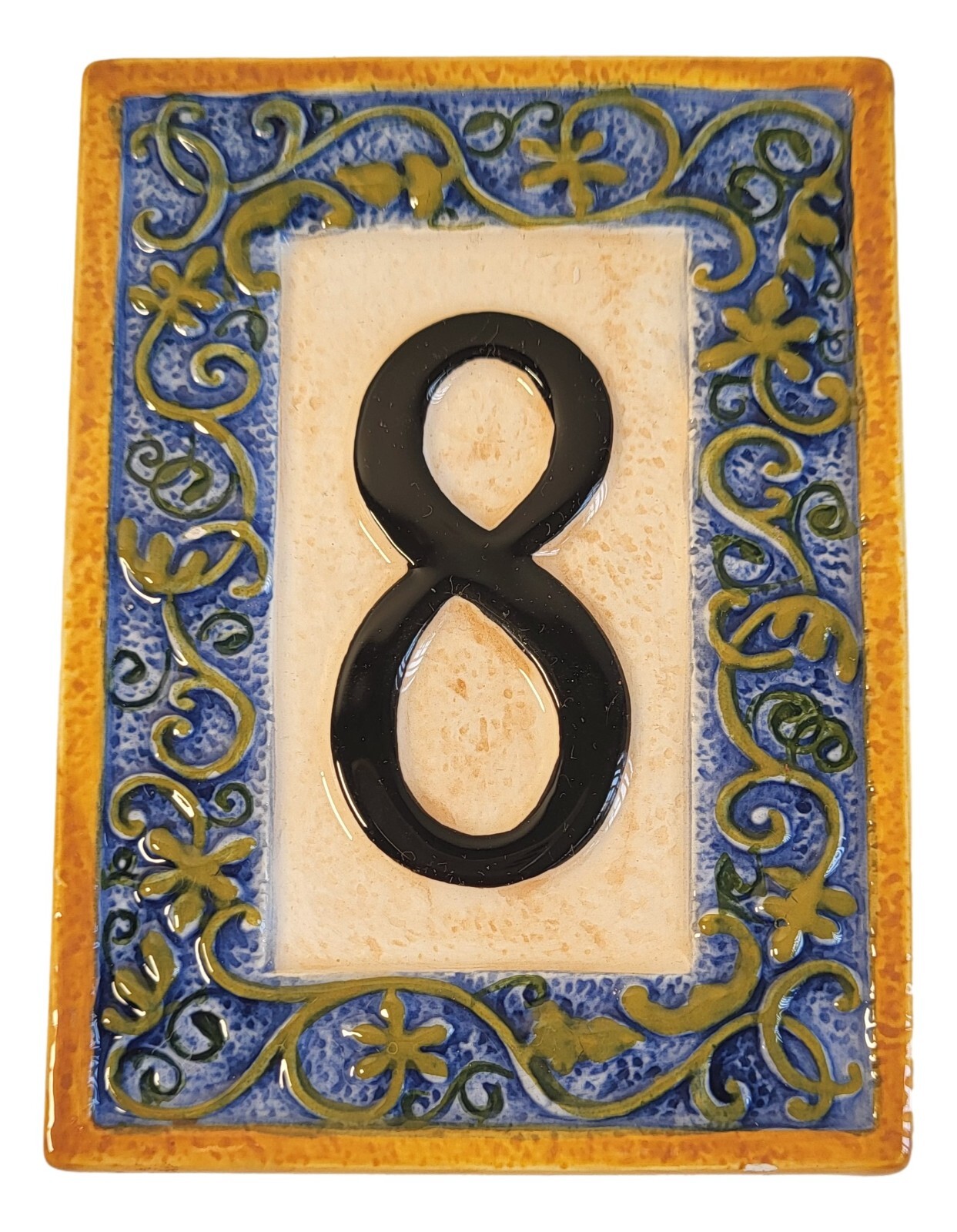 Grasslands Road Decorative Address House Numbers Tiles Magnetic Ceramic Plaques