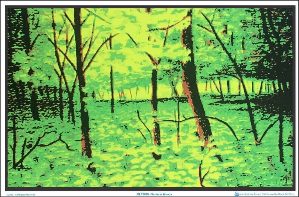 Summer Woods Blacklight Poster – 35″ X 23″