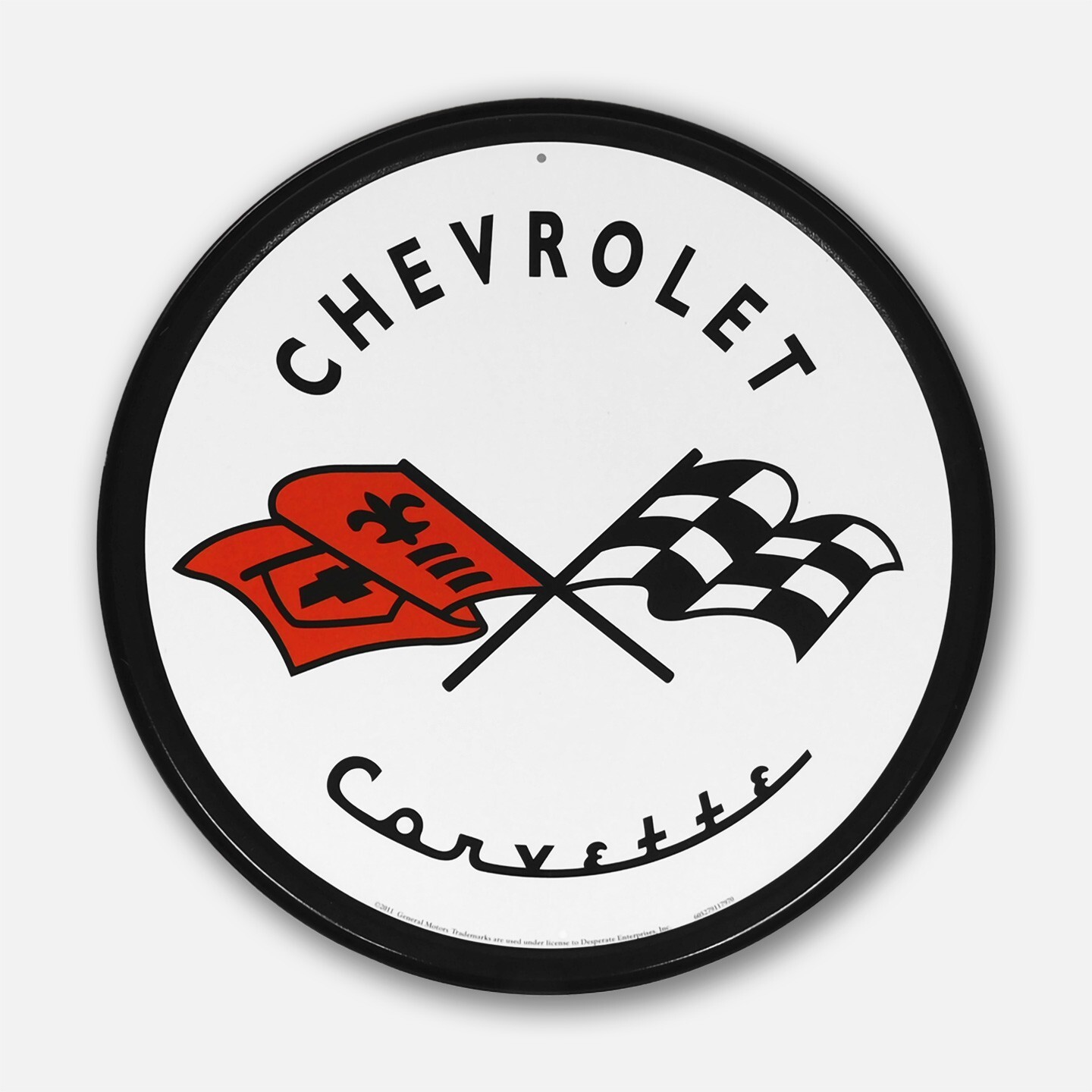 11.75″ General Motors Corvette Logo 1953 Embossed Tin Metal Sign – SIGNBOX