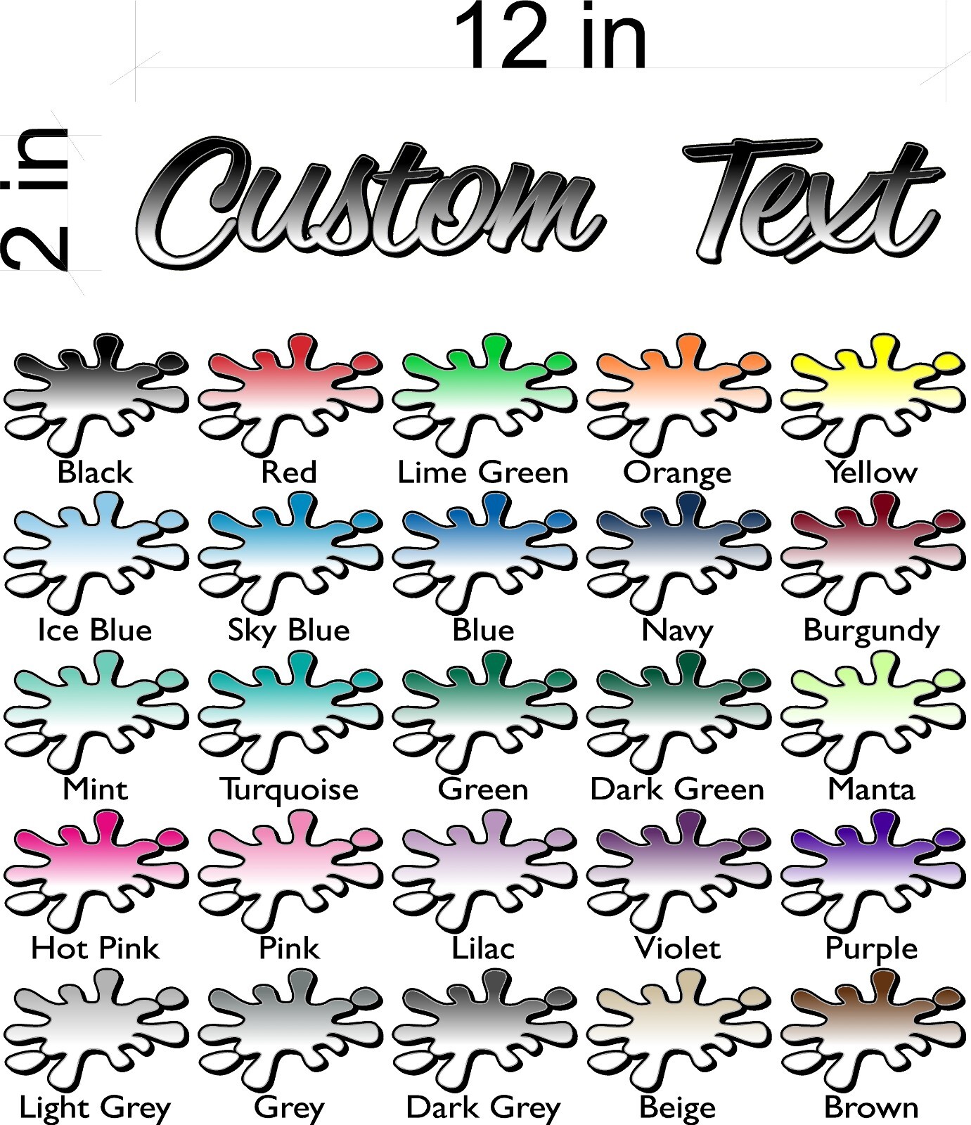 Custom Windshield Decal, Personalized Premium Automotive Vinyl text graphic CTDP