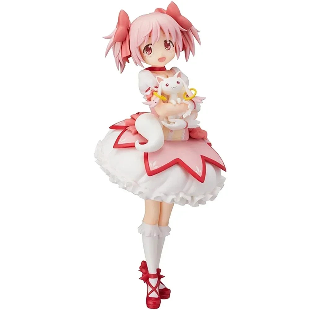 Madoka Figure 17cm With Kyubey Mascot Replica Anime Character Girl Statue Toy