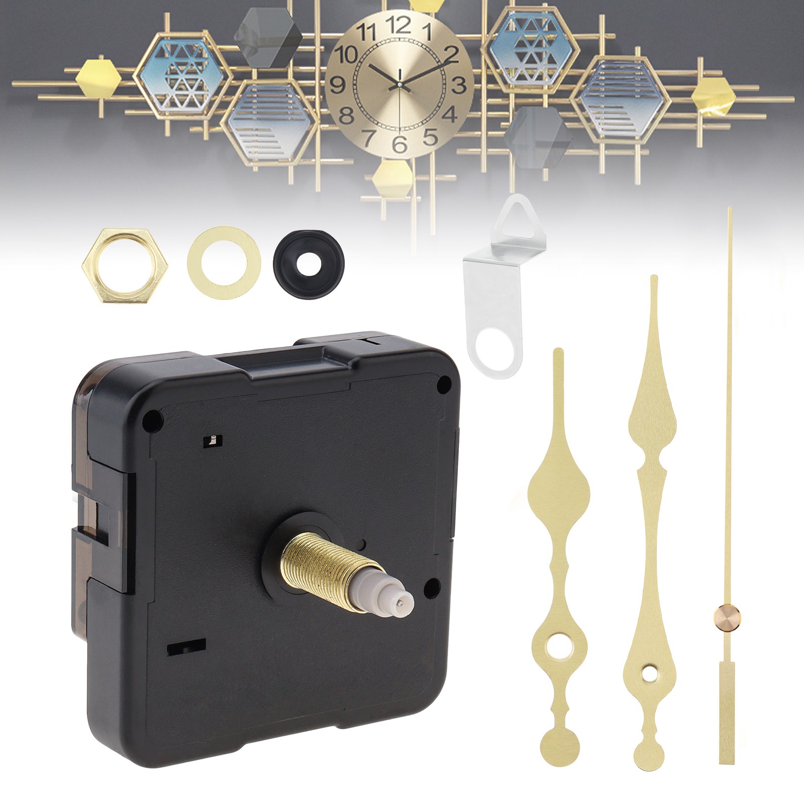 DIY Clock Parts Movement Quartz Mechanism Wall Replacement Repair Tool Hands Kit
