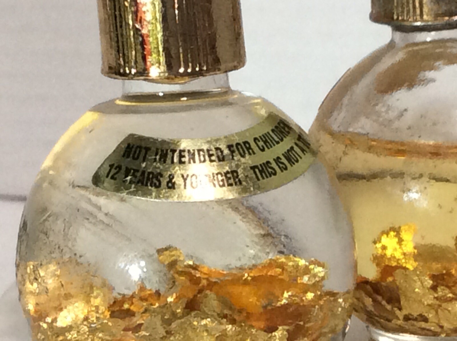 2 Genuine 1 Oz. Miner’s Assay Bottle Gold Flakes Pirate’s Booty Skull & Buffalo