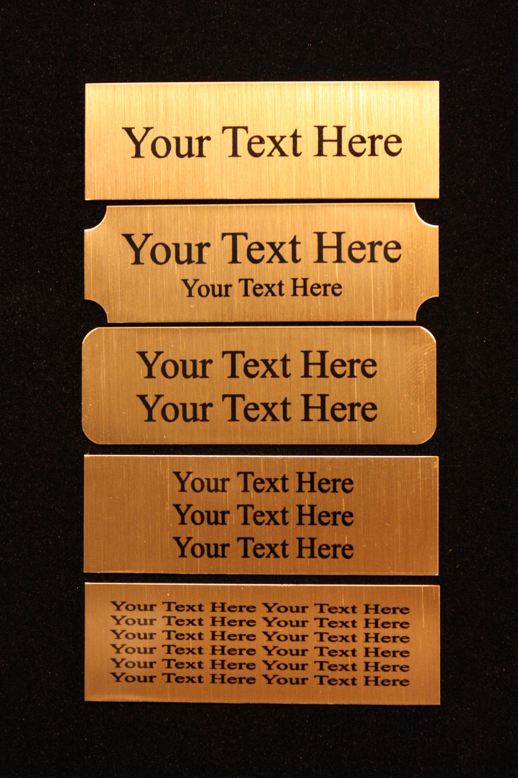 1×3 Customized Brass Plate Picture Plaque Name Tag Trophy Flag Fantasy Football
