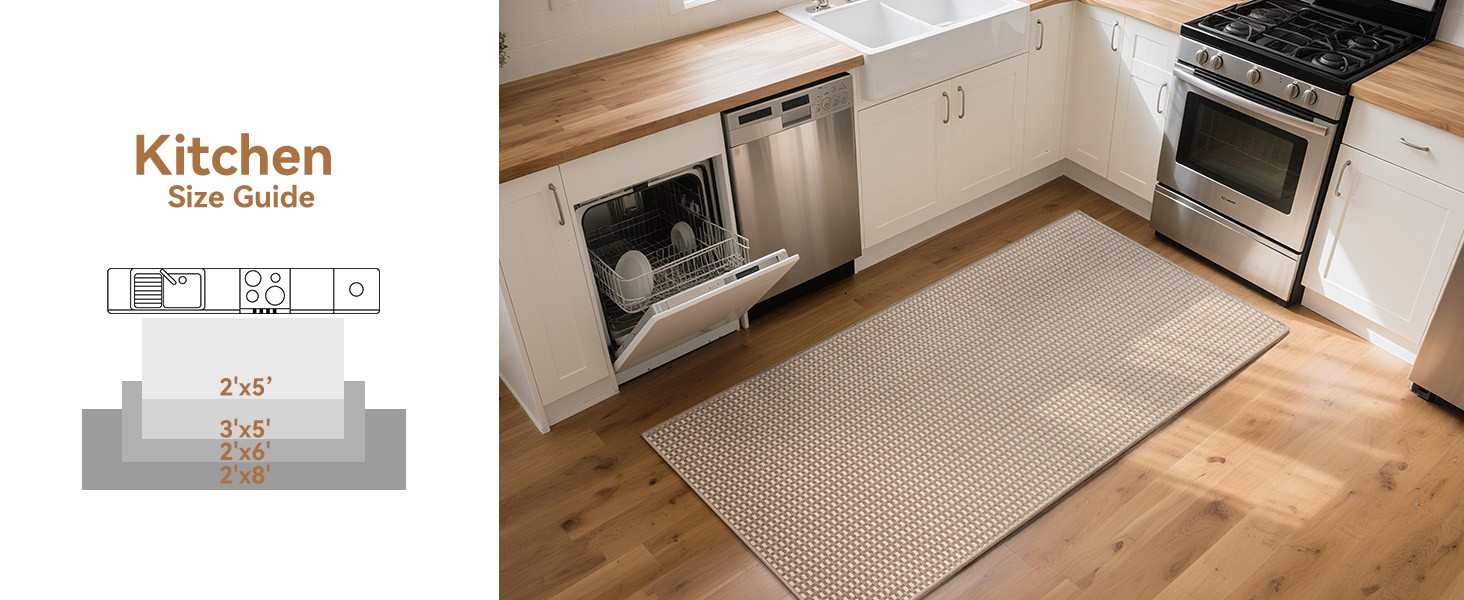 2×8 ft Hallway Runner Rug Extra Long Boho Woven Kitchen Runner Rugs Mat Non Slip