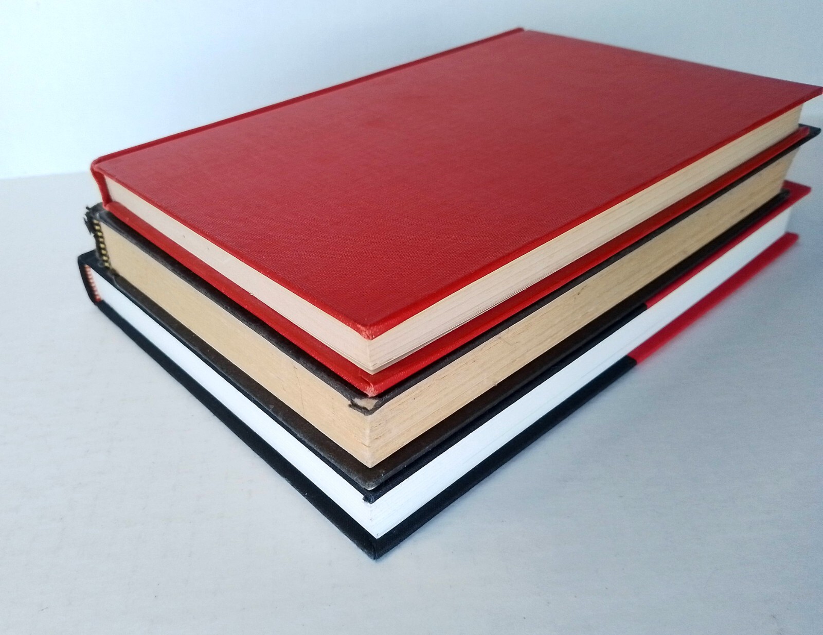 Game Room/Puzzles Decorative Books, Shelf Décor, Black/Red 3 Hardcovers