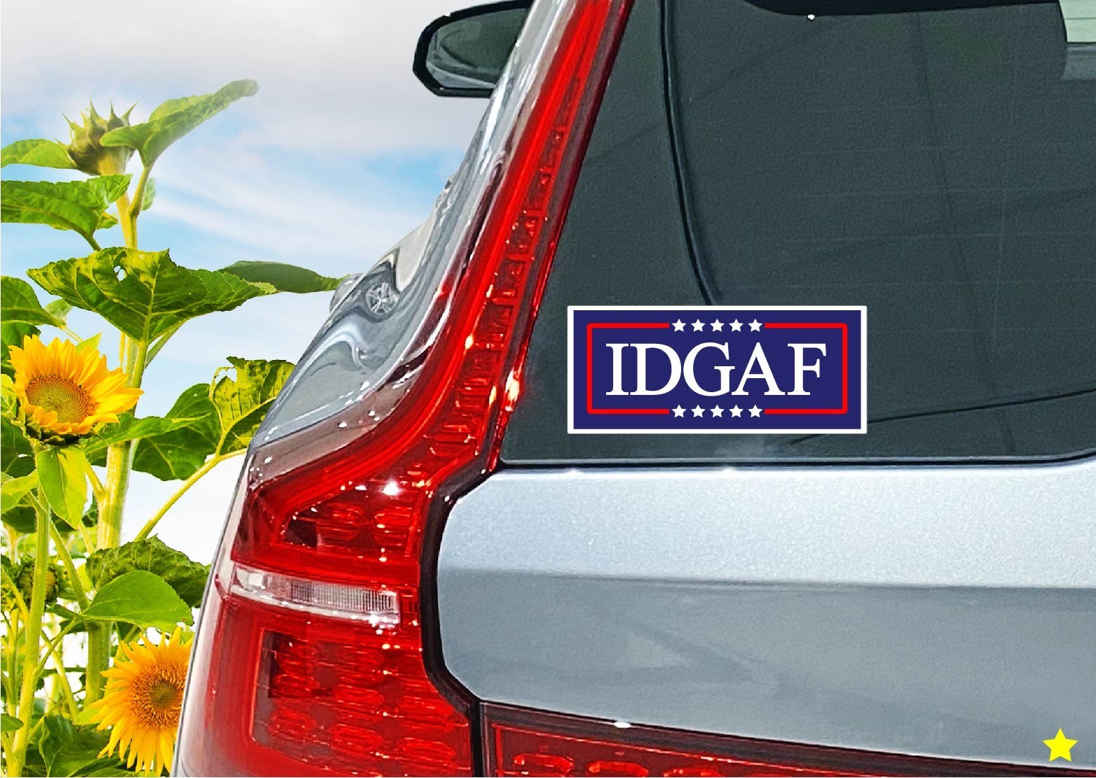 IDGAF Decal Sticker Political Trump MAGA Newsom USA Vote Nobody Independent None
