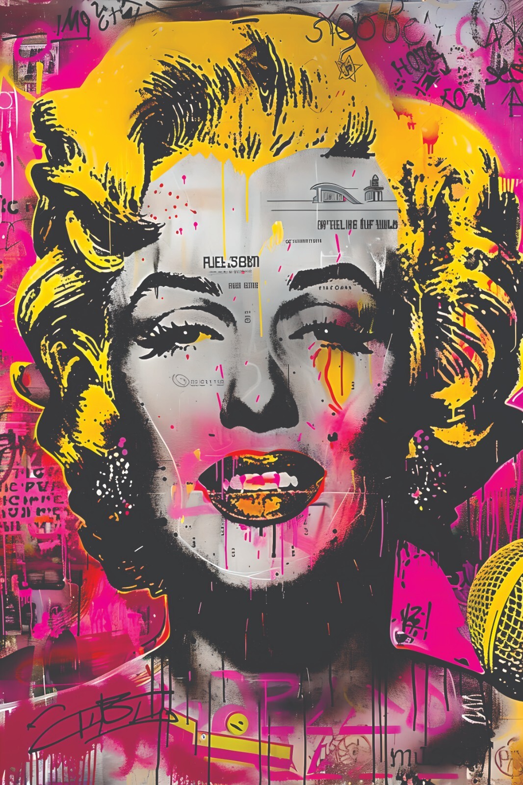 MARILYN MONROE BANKSY GRAFFITI POP ART CANVAS PRINT 16″X20″ READY TO HANG T86