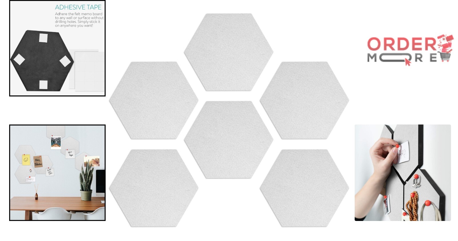 Creative Hexagon Felt Board Tiles for Home & Classroom – Easy Installation