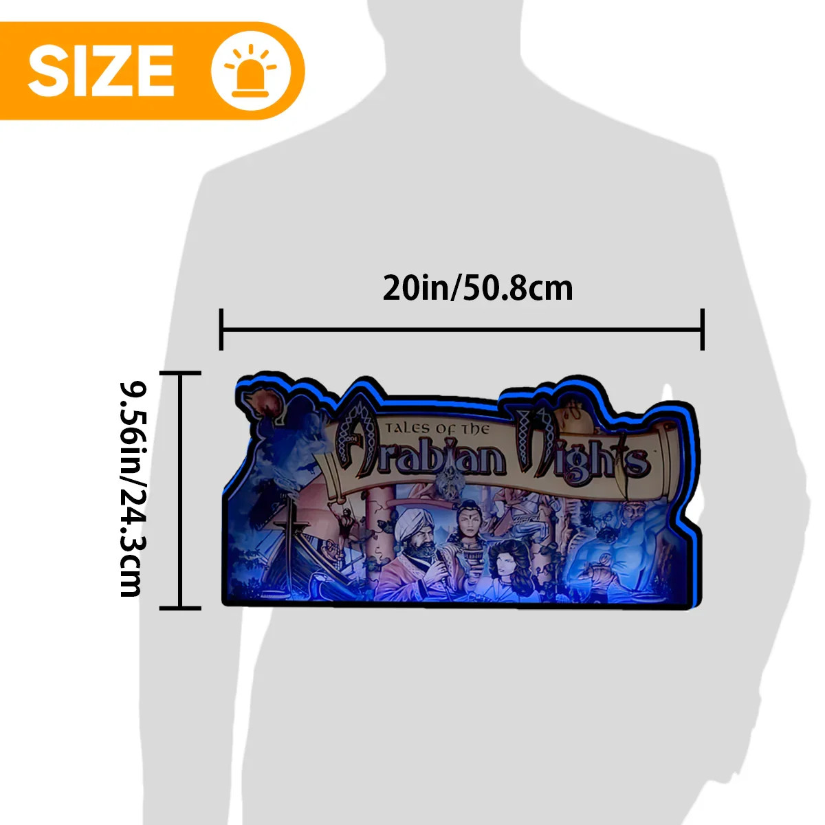 Tales of The Arabian Nights Pinball Topper 3D LED Lightbox Printed Lightbox