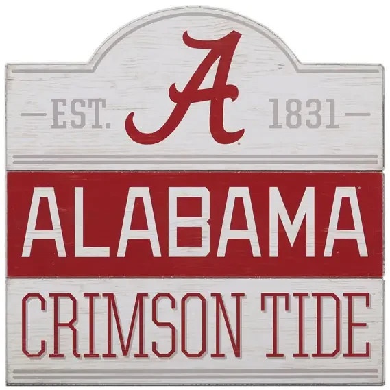 University of Alabama Bump Planked Wood Wall Decor 14″ W X 14″ H X 0.375″