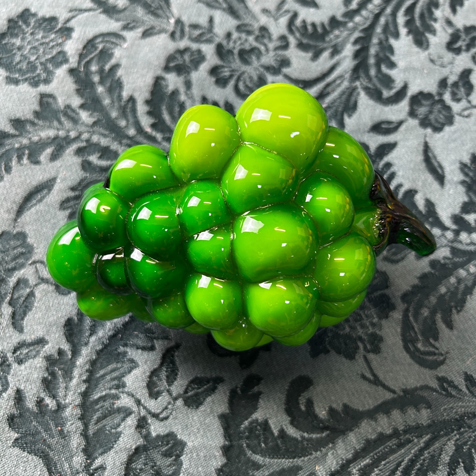 Hand Blown Art Glass Fruit Lot Banana Lemon Apple Grapes Murano Style 5 Pieces