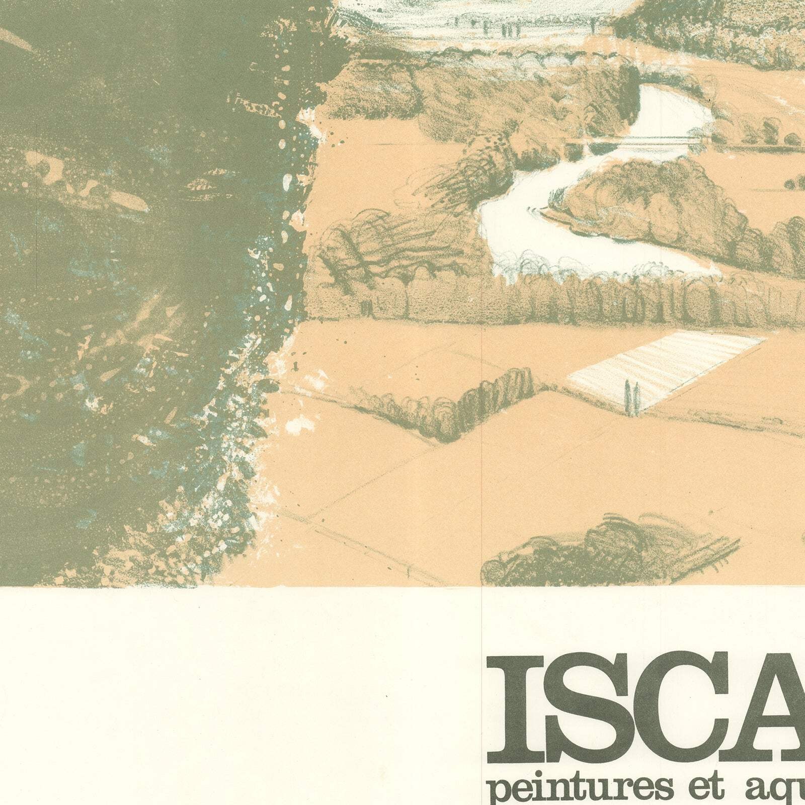 ISCAN Peintures et Aquarelles 23.75″ x 16.5″ Offset Lithograph 1980 Contemporary