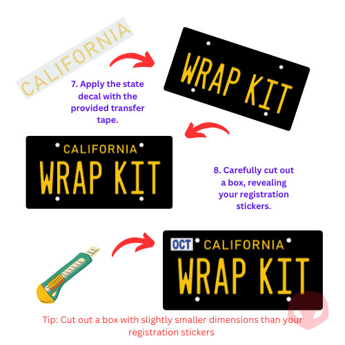White Gloss California Plate Wrap DIY Kit