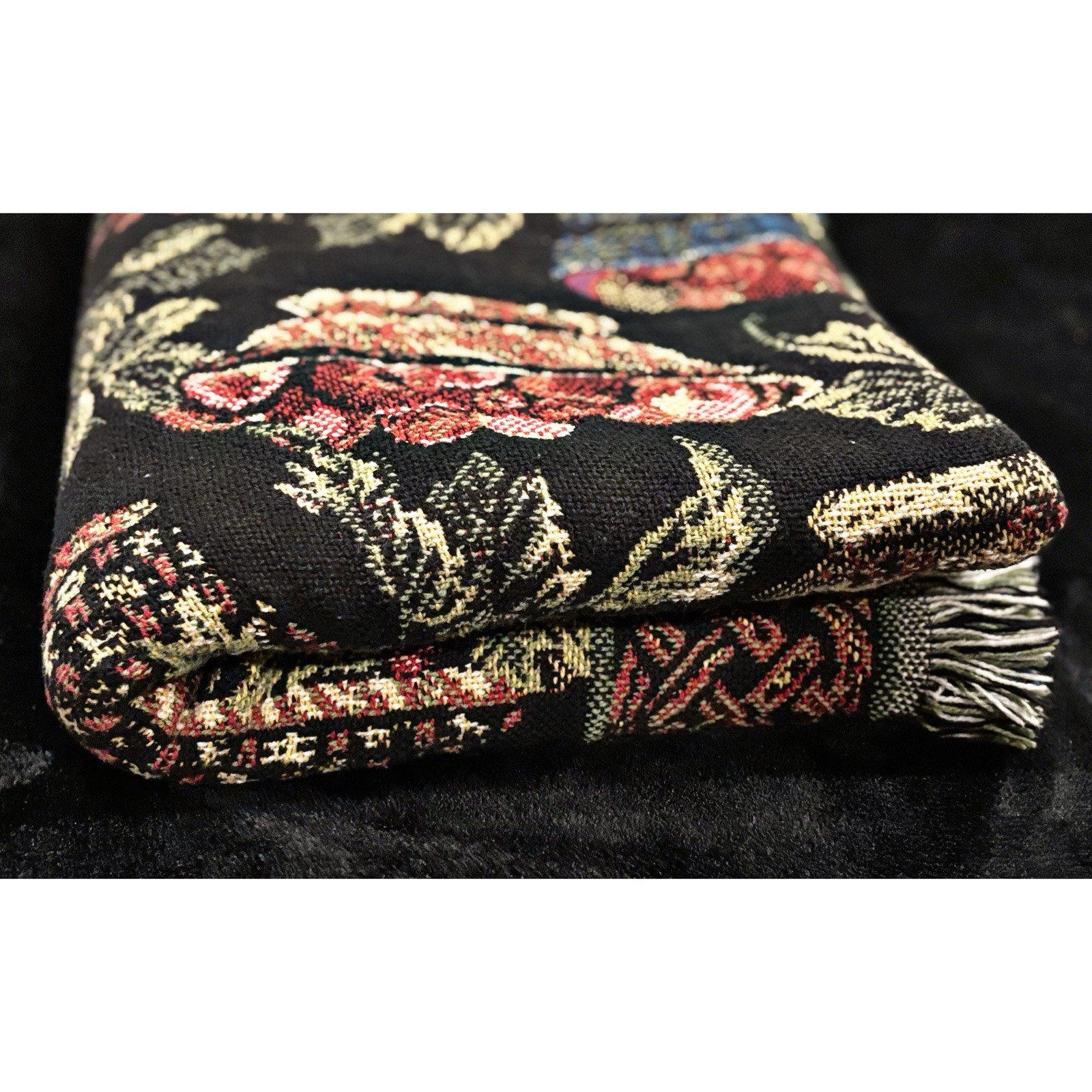 Old Salem Tapestry Throw Blanket Bob Timberlake Apple Orchard 67 X 48 Cotton