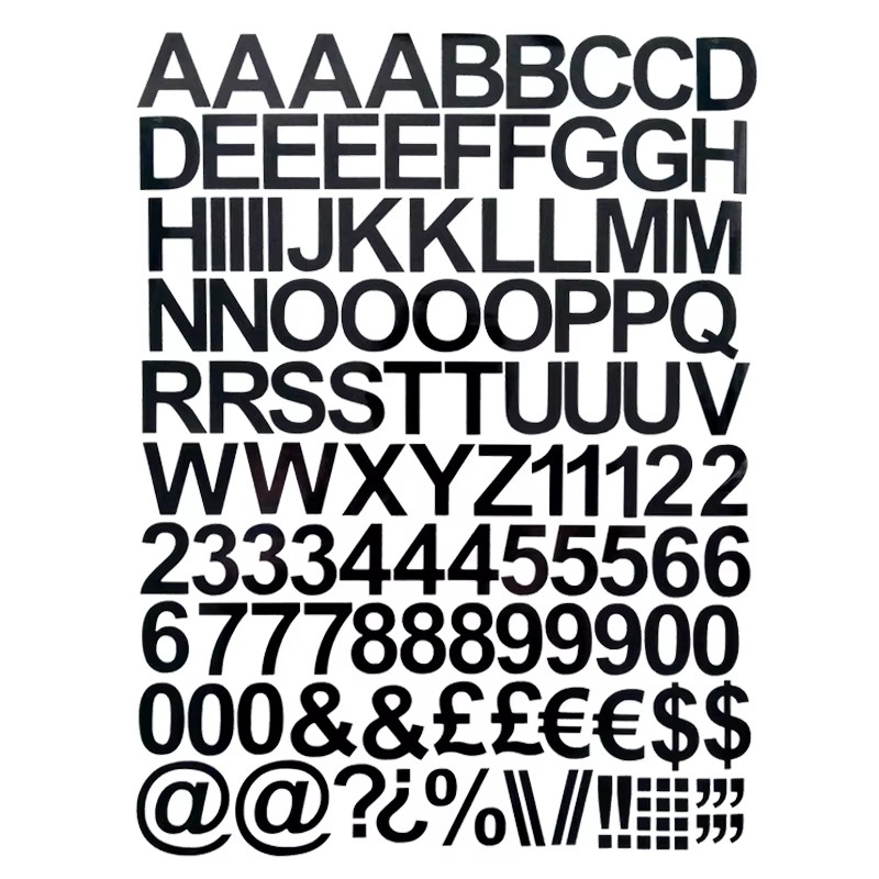 1″, 2″, 3″ SELF ADHESIVE VINYL LETTERS & NUMBERS UPPER STICKERS CAR STICKER