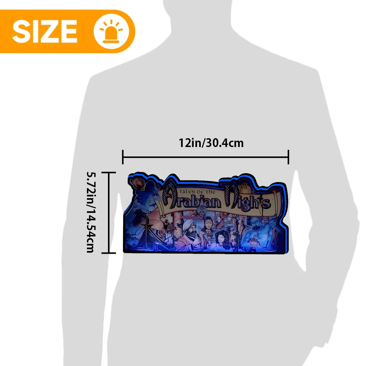 Tales of The Arabian Nights Pinball Topper 3D LED Lightbox Printed Lightbox