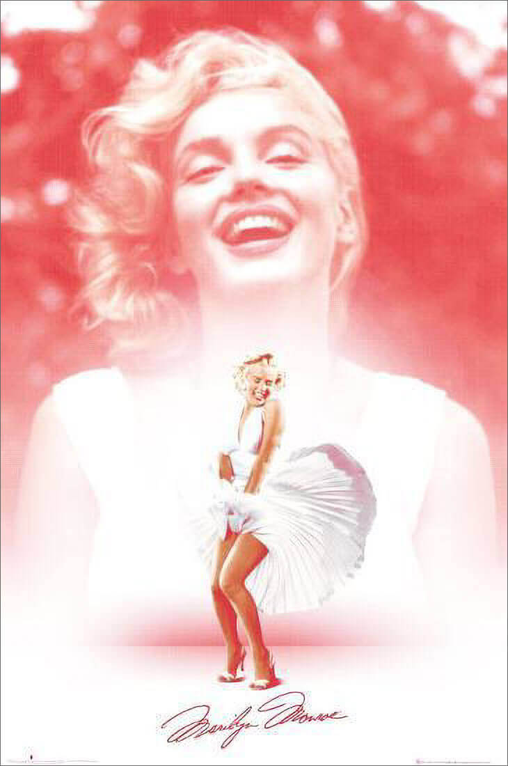 Marilyn Monroe – Pink Dress Smile Poster 24in x 36in