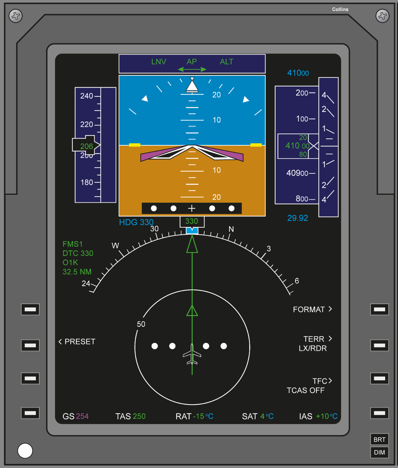 Hawker 400XT Cockpit Poster 24in x 36in