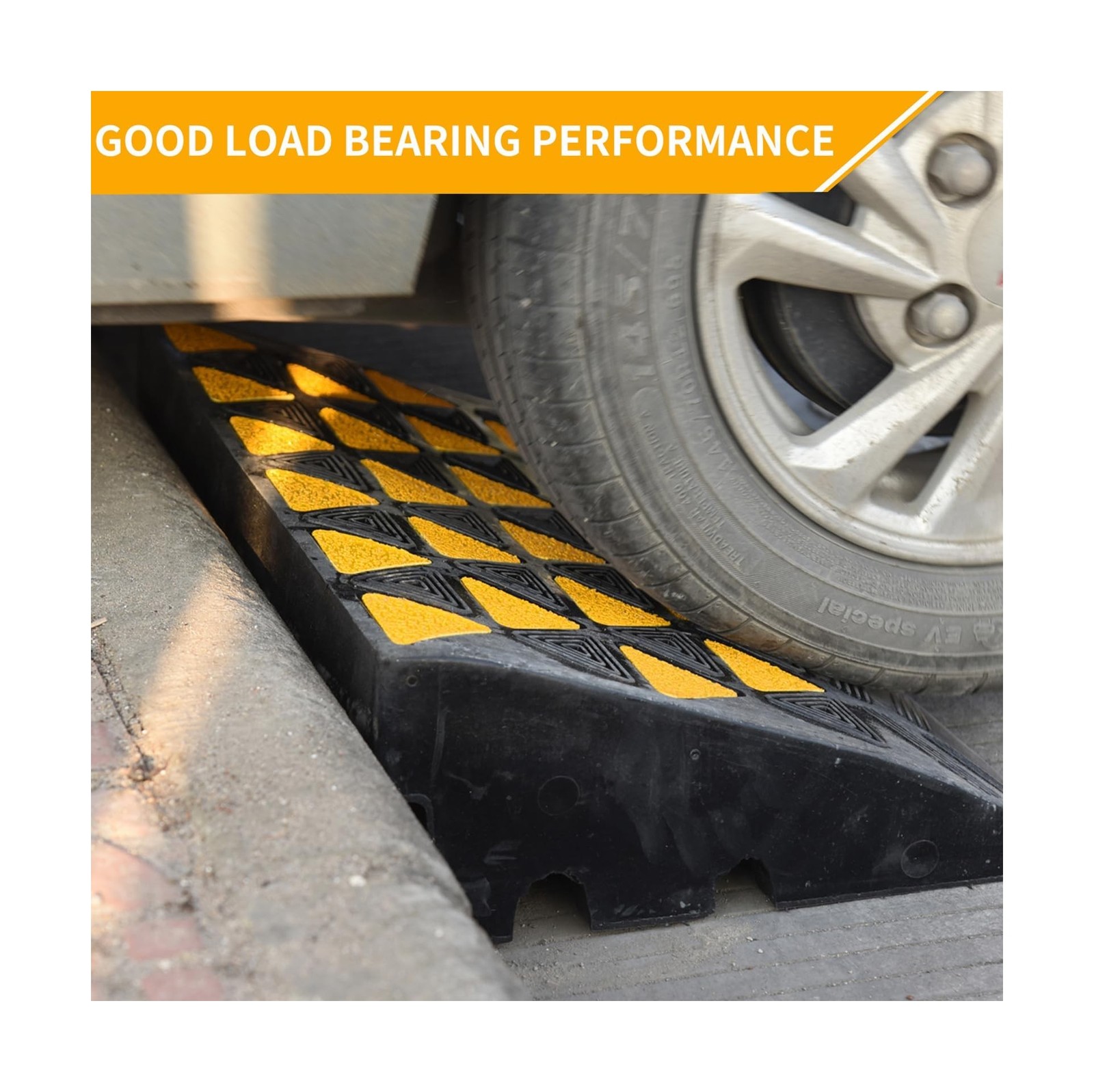 BESEA Rubber Curb Ramp 6″ inch High 23.6″ Length (Heavy Duty Ramp, 1PCS), for…