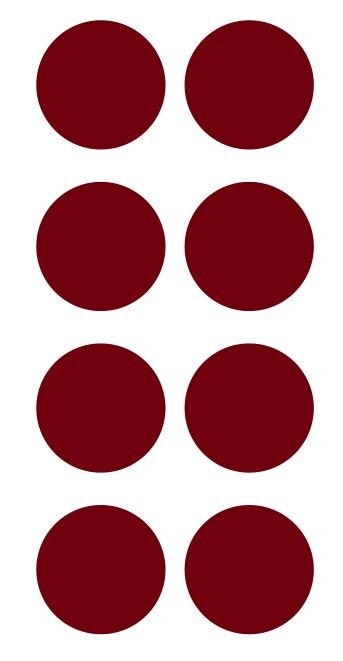 2″ Burgundy Round Label Dots Stickers Color Coding Inventory 2 Inch Dot