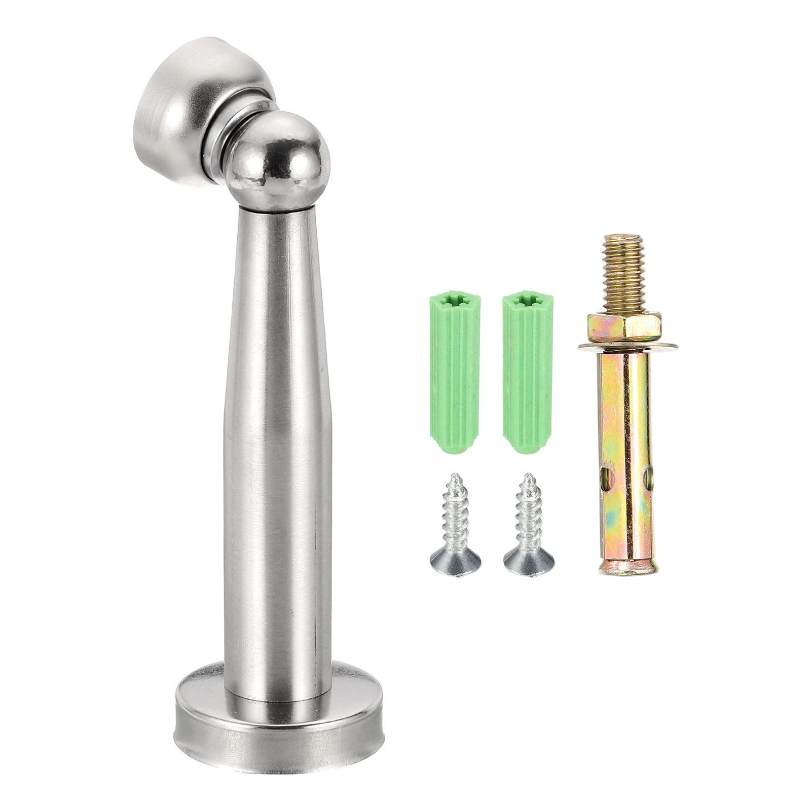 5.7″ Magnetic Door Stoppers Wall Floor Mounted Door Catch Holder Silver