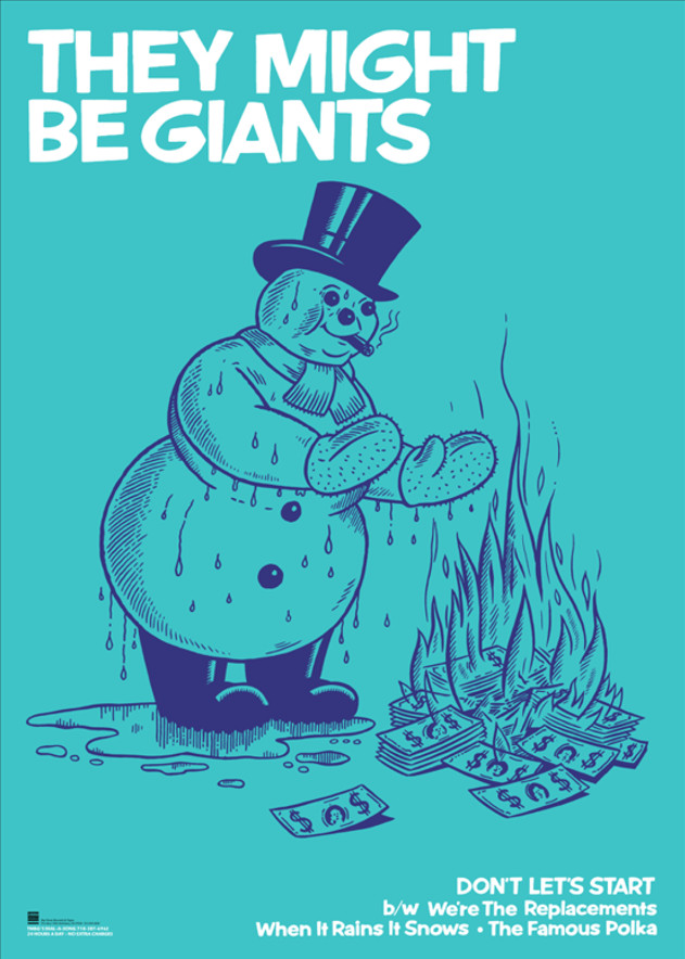 They Might Be Giants – Don’t Let’s Start – B2 Art Poster (Bar None)