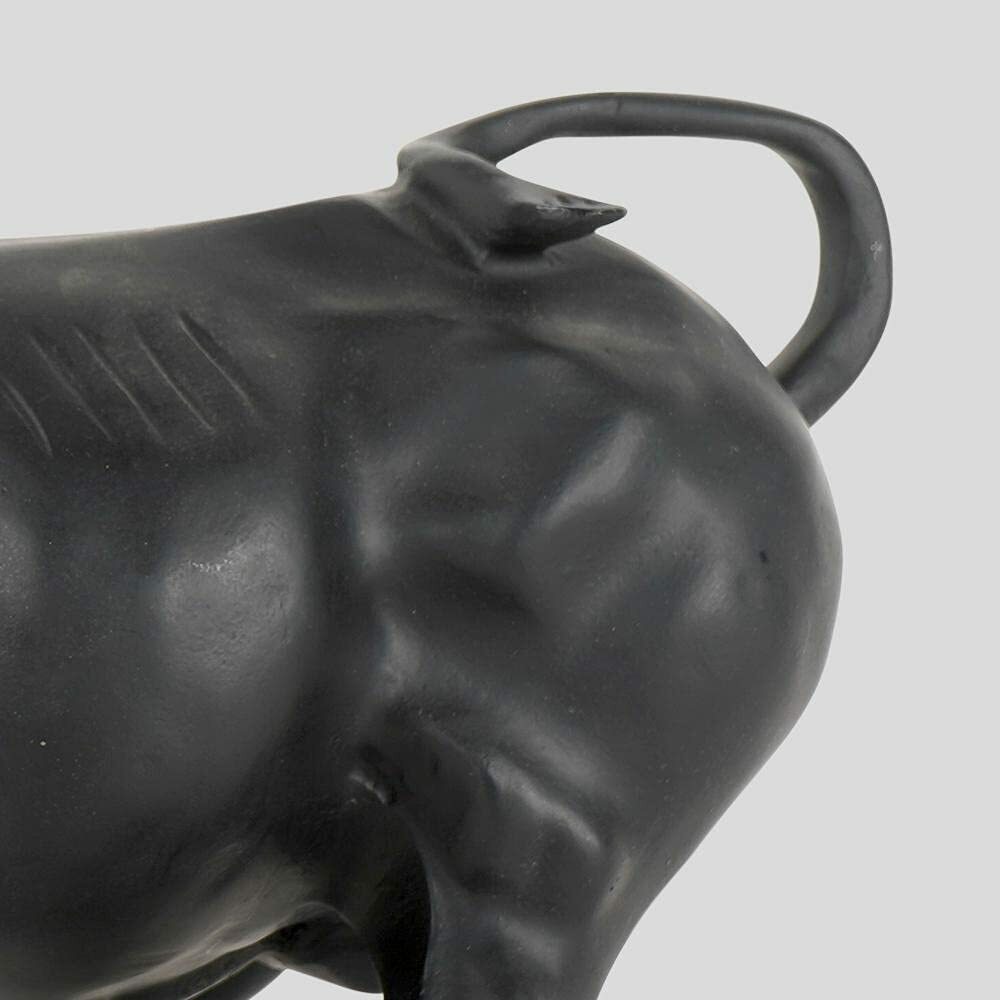 Surreal Charging Bull Showpiece Black Matte Finish 29 cm x 4 cm x 17 cm 1 Pc