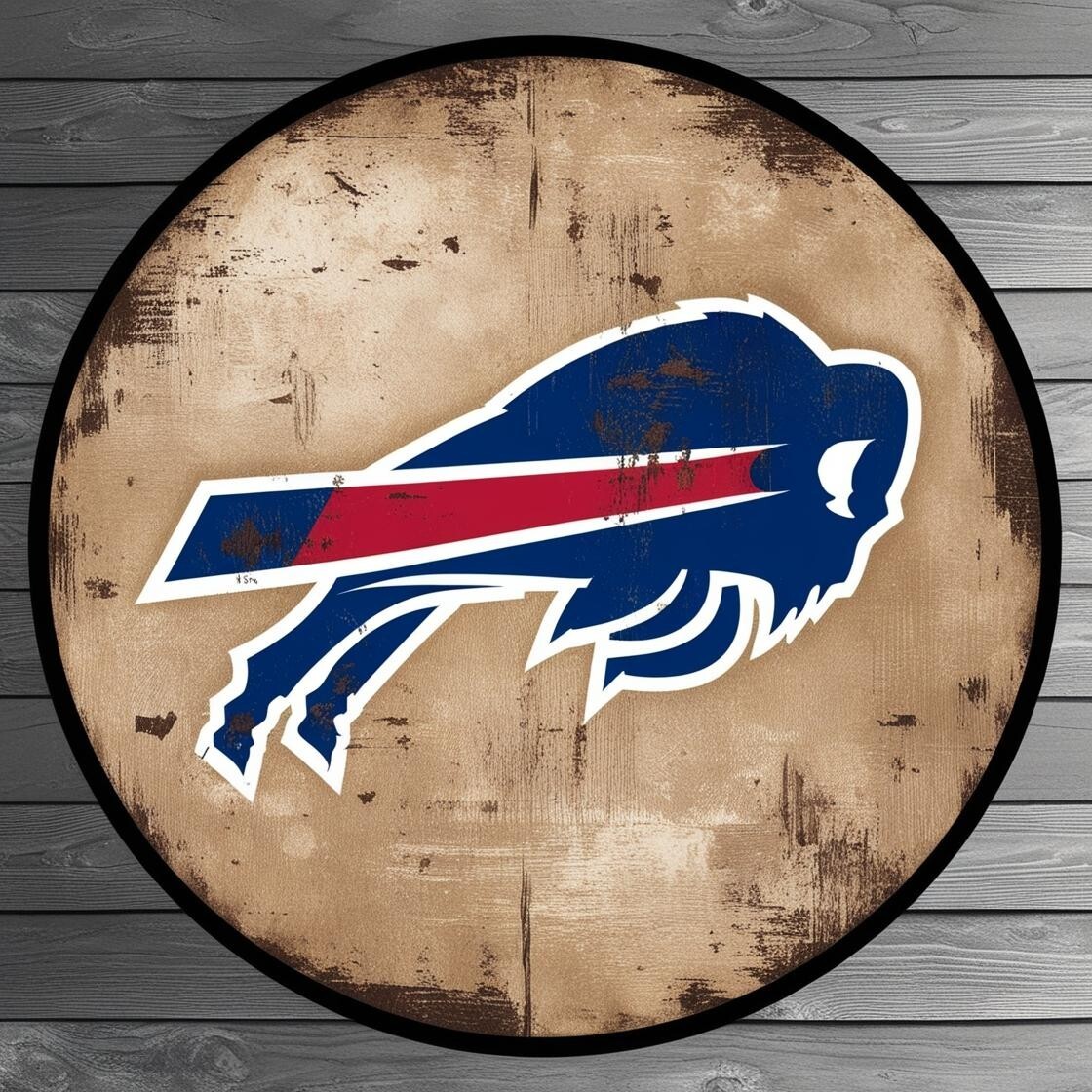 Buffalo Bills Aluminum Round Weatherproof Sign Funny