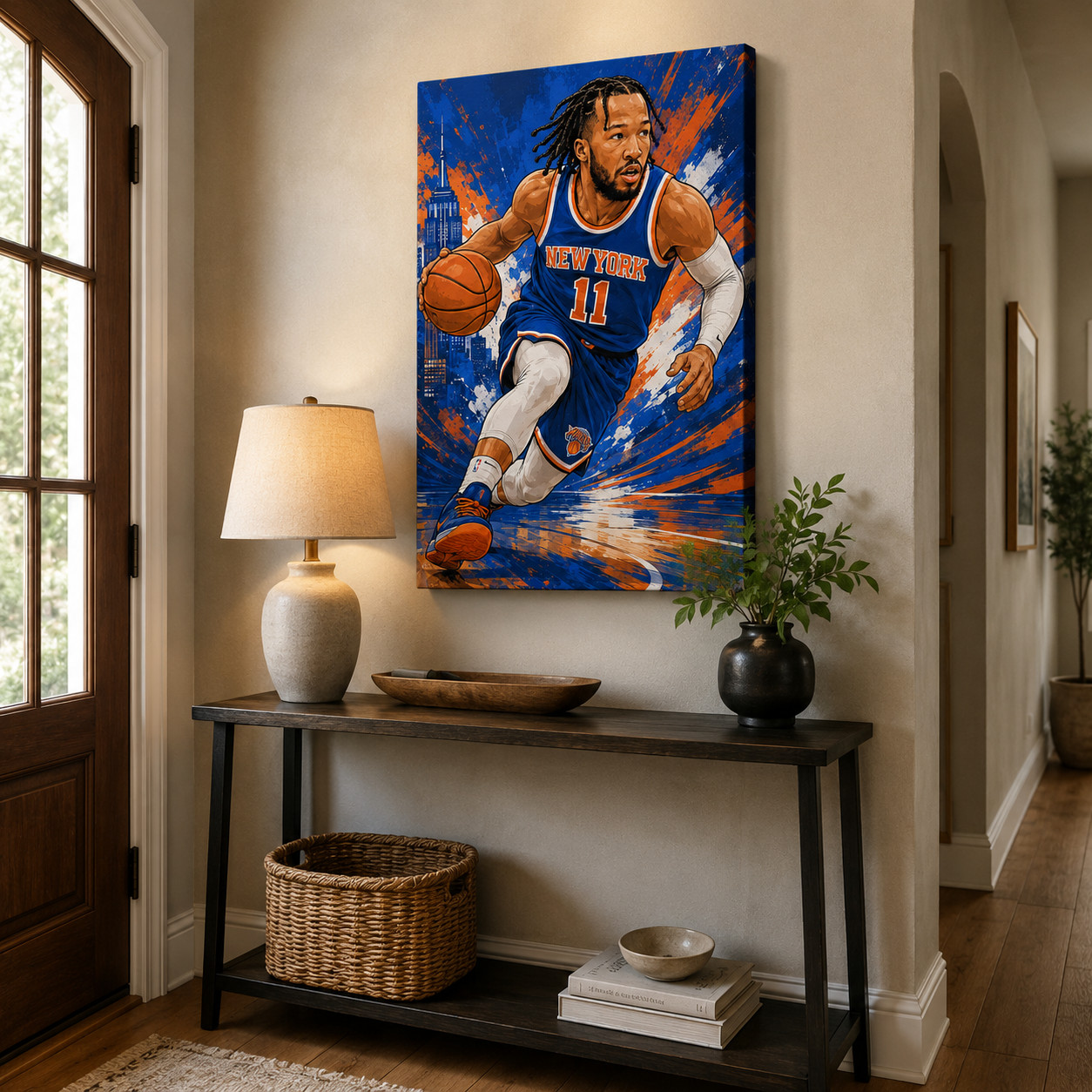 MVP No.11 New York Basketball Inspired Canvas Wall Art Comic Sports Poster Decor