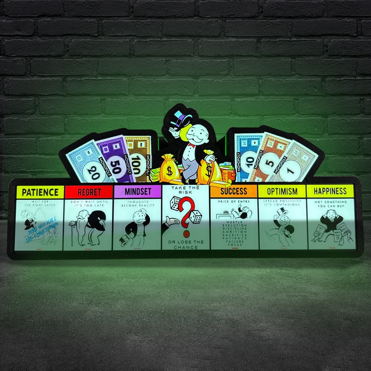 Monopoly Pinball Topper 3D Printed LED Lightbox for Game Decor