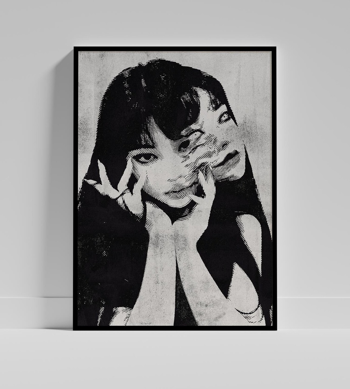 Junji Ito Tomie Poster | Two Face Manga Art Print | Japanese Horror Wall Decor
