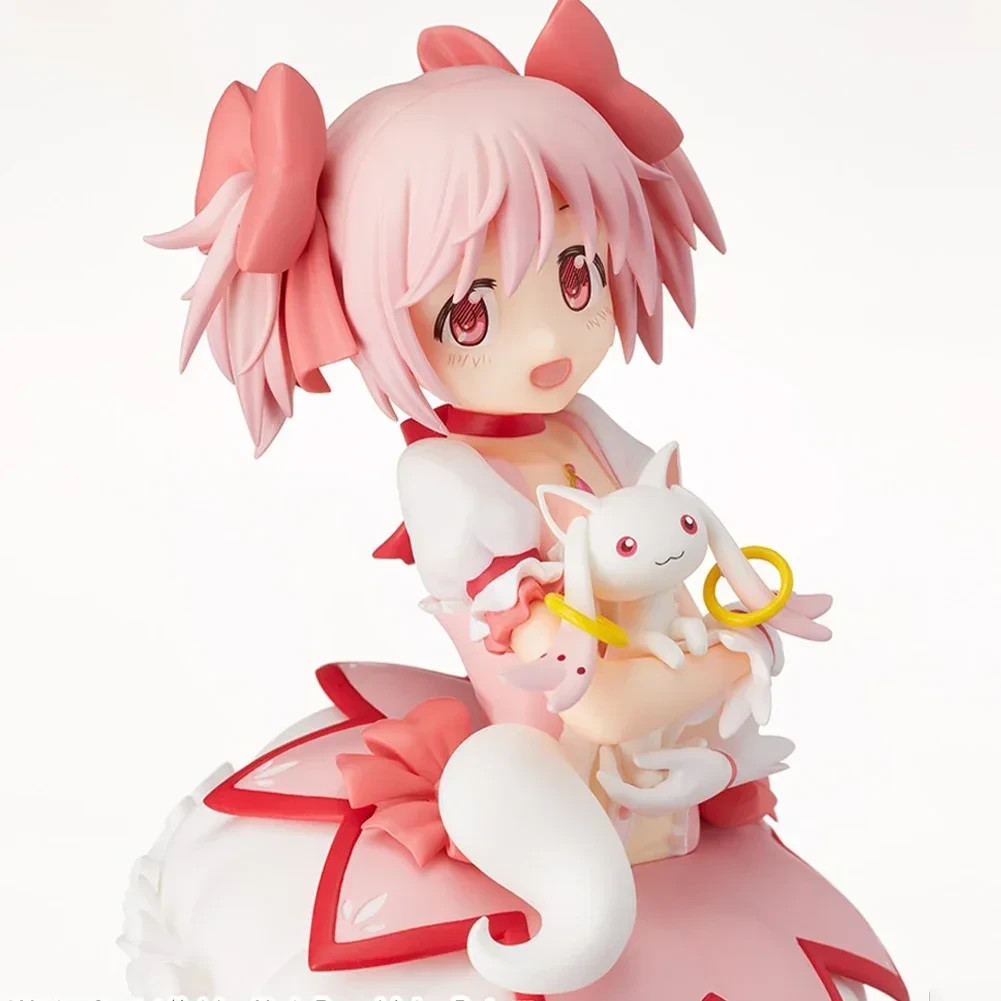 Madoka Figure 17cm With Kyubey Mascot Replica Anime Character Girl Statue Toy