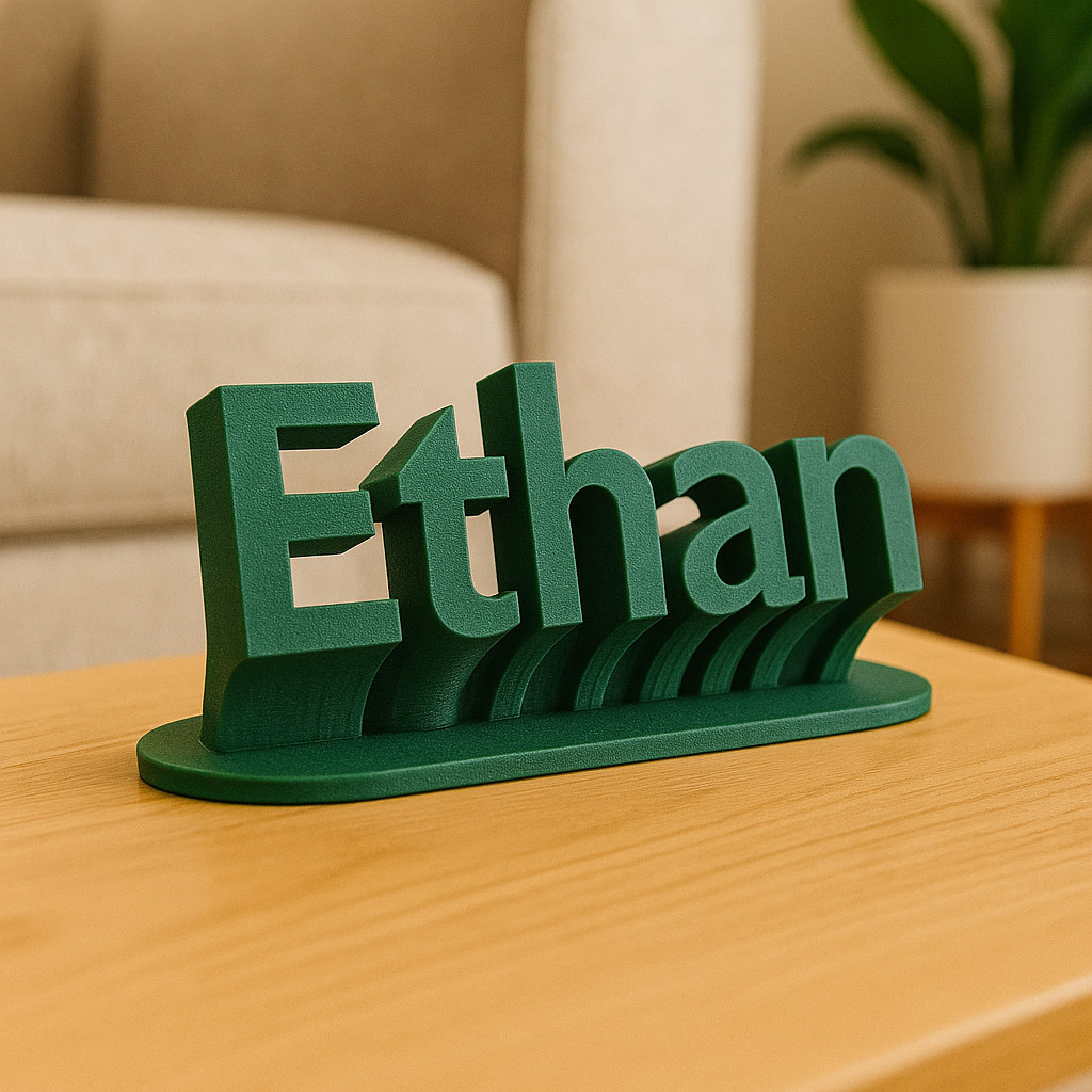 Custom 3D Printed Nameplate Personalized Desk Name Sign Holiday Gift Idea